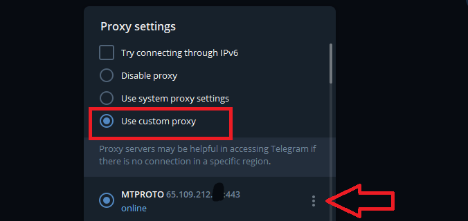نحوه اتصال به پروکسی در تلگرام